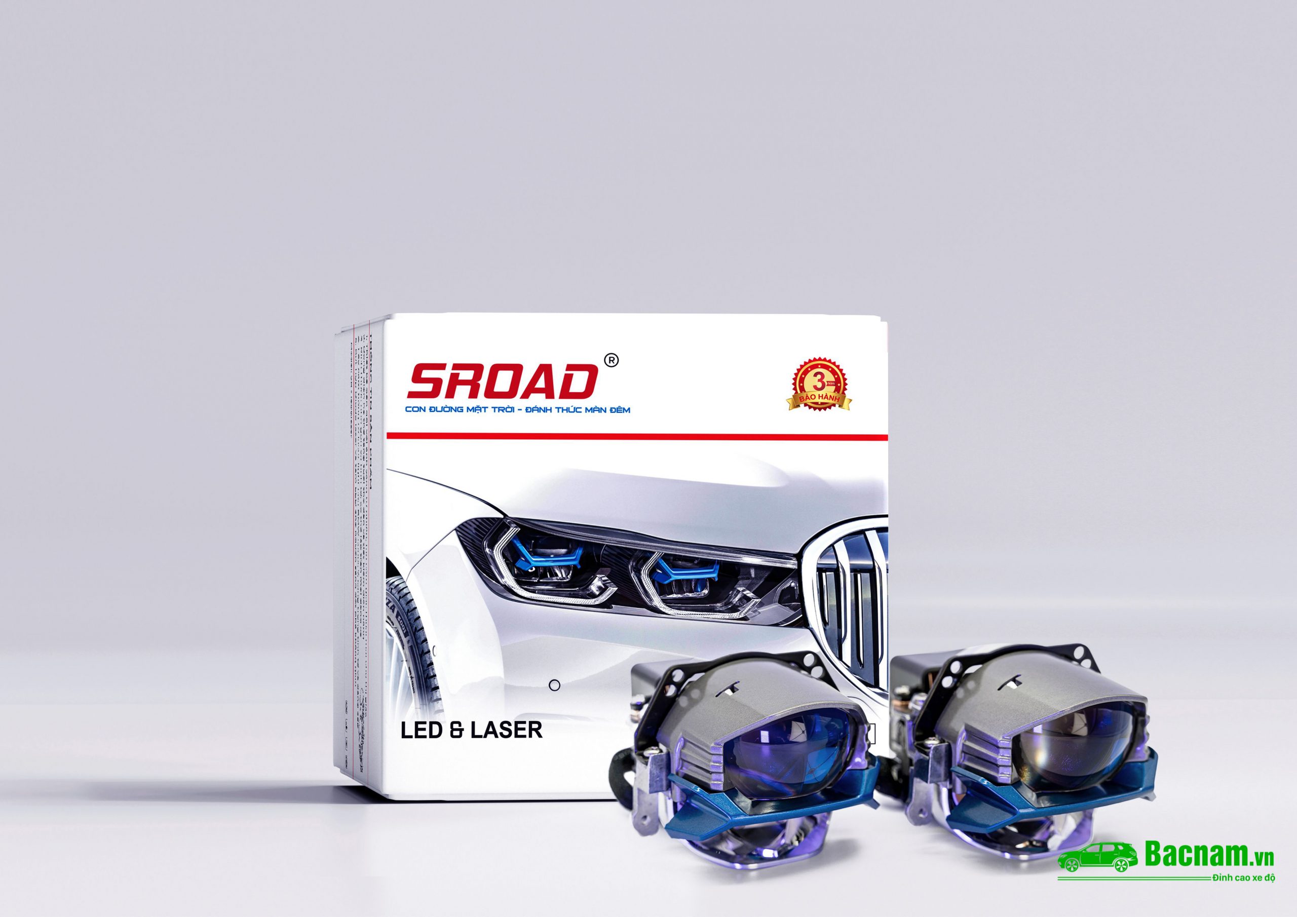 Đèn Bi Laser Ô Tô SROAD V8 - 6